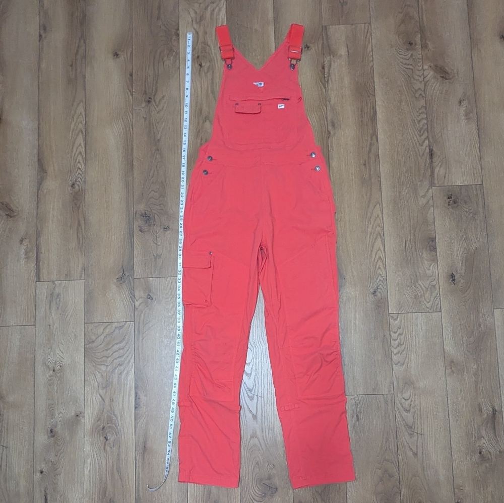Duluth Trading Co Women's Heirloom Gardening Bib Overalls  🧡  Orange Size S-Reg